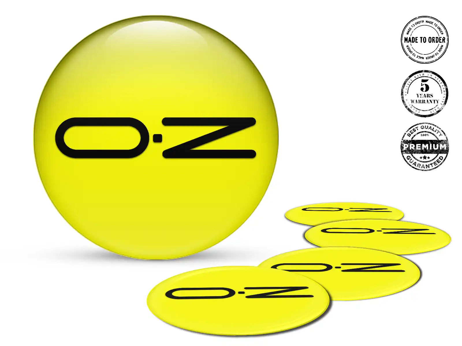 OZ Felgenaufkleber Version Stilvolles gewölbtes Design